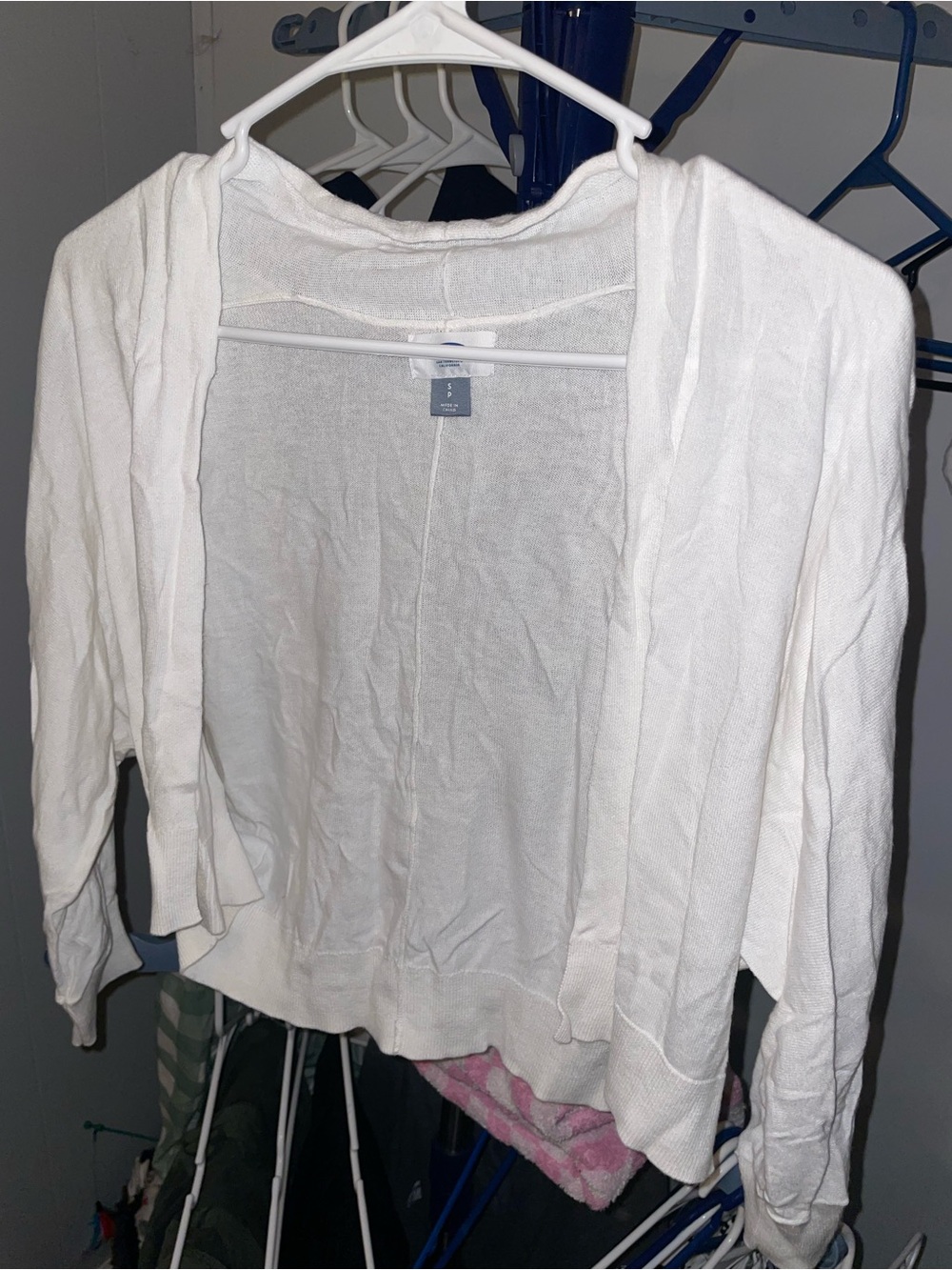 Old Navy Cream Open-Front Knit Cardigan